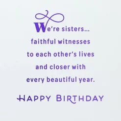 We're Closer With Every Year Birthday Card for Sister From Sister