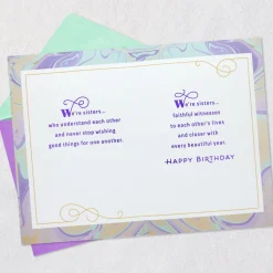 We're Closer With Every Year Birthday Card for Sister From Sister