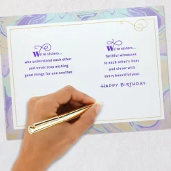 We're Closer With Every Year Birthday Card for Sister From Sister