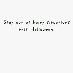 Werewolf's Hairy Situation Funny Halloween Card