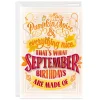 What September Is Made Of Custom Birthday Card