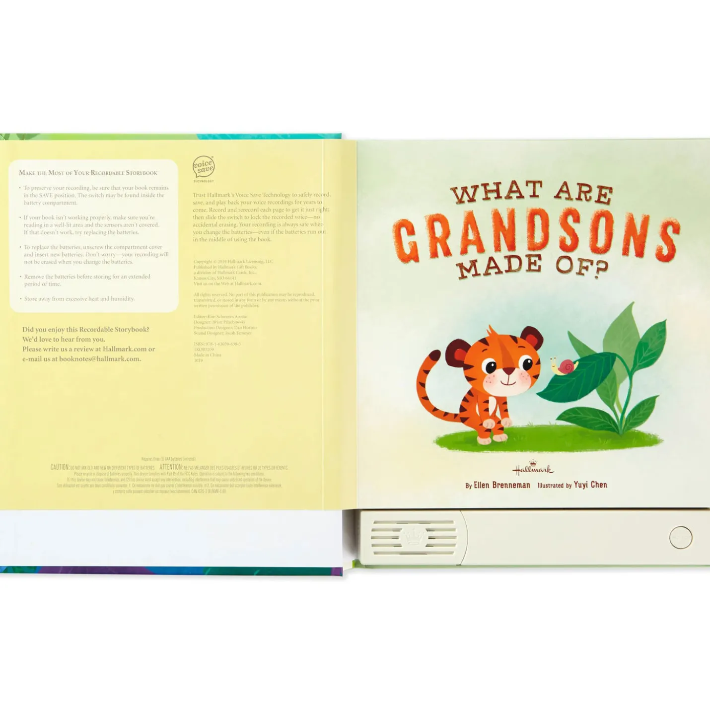 What Are Grandsons Made Of? Recordable Storybook