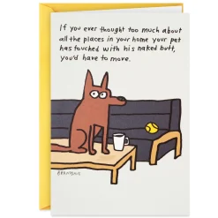 Where the Dog Sits Funny Birthday Card