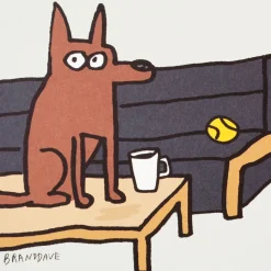 Where the Dog Sits Funny Birthday Card