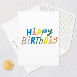 Whimsical Lettering Happy Birthday to You Birthday Card