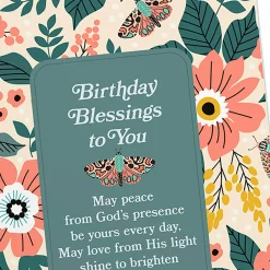 Whimsical Florals Assorted Religious Birthday Cards, Box of 12