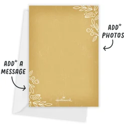 Whimsical Golden Foliage Flat Wedding Invitation