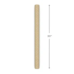 White and Black Dots on Kraft Reversible Wrapping Paper Roll, 17.5 sq. ft.