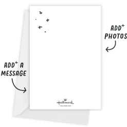 White Frame Merry Flat Christmas Photo Card