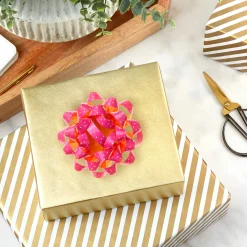 4.6" White Mini Dots on Pink Gift Bow