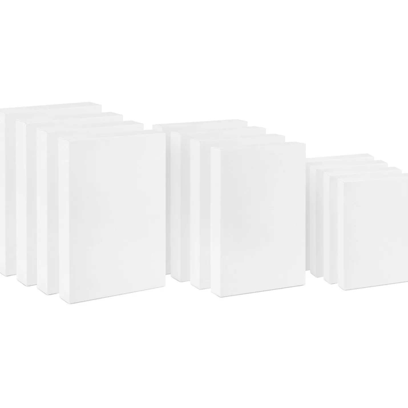 White 12-Pack Small, Medium and Large Gift Boxes Assortment