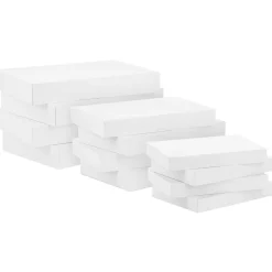 White 12-Pack Small, Medium and Large Gift Boxes Assortment