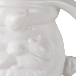 White Sculpted Santa Mug, 8 oz.