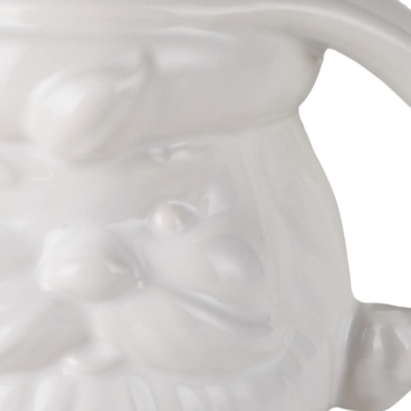 White Sculpted Santa Mug, 8 oz.