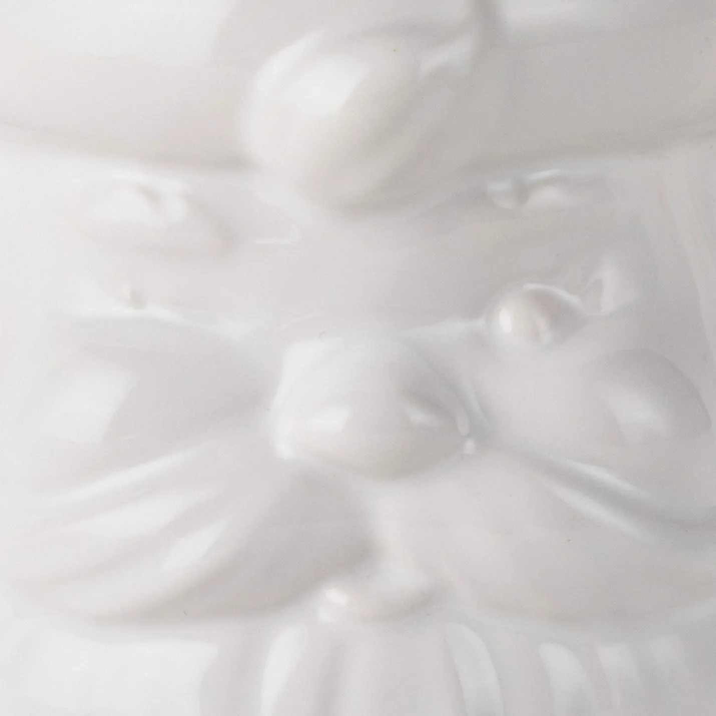 White Sculpted Santa Mug, 8 oz.
