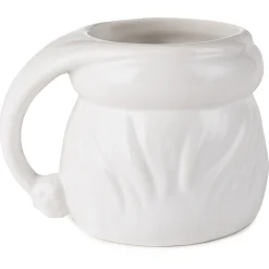 White Sculpted Santa Mug, 8 oz.