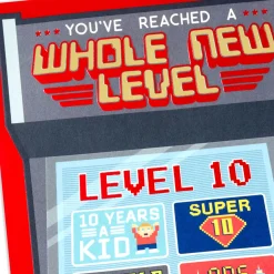 Whole New Level Funny Pop-Up 10th Birthday Card