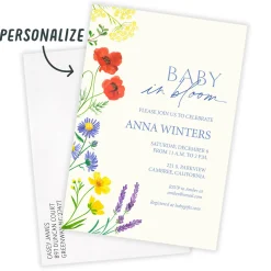Wildflowers Baby Shower Invitation