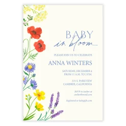 Wildflowers Baby Shower Invitation