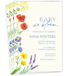 Wildflowers Baby Shower Invitation