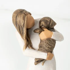Willow Tree Adorable You Dark Brown Dog Figurine, 7.5"