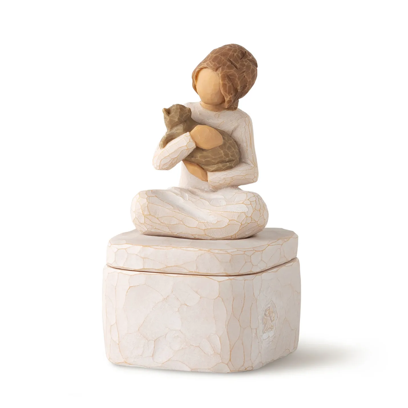 Willow Tree Kindness Girl With Cat Figurine Keepsake Box