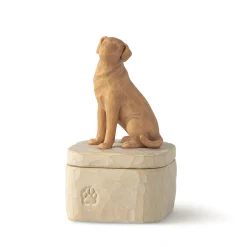 Willow Tree Light Brown Dog Figurine Keepsake Box