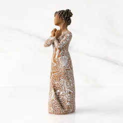 Willow Tree Music Speaks Woman Figurine, Darker Skin