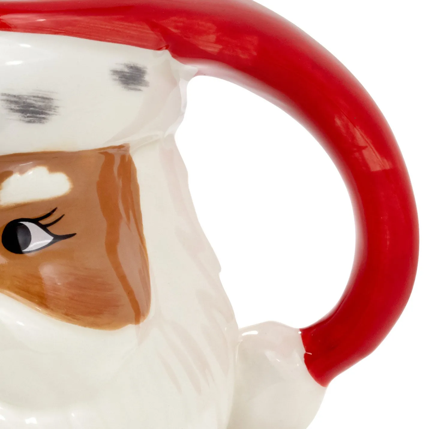 Winking Black Santa Holiday Sculpted Mug, 23.5 oz.