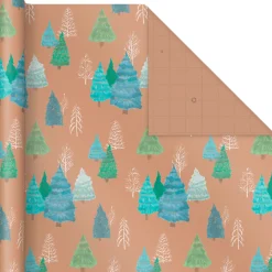 Winter Nature Kraft Prints 3-Pack Christmas Wrapping Paper, 90 sq. ft.