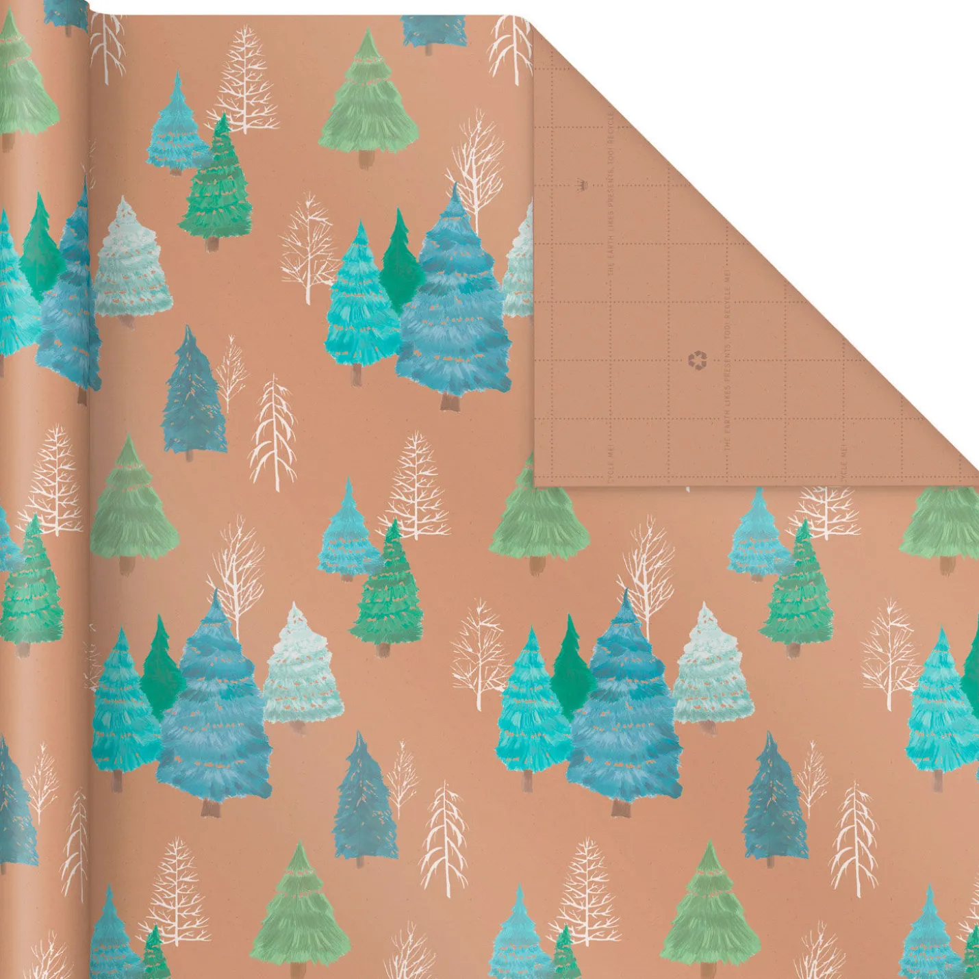 Winter Nature Kraft Prints 3-Pack Christmas Wrapping Paper, 90 sq. ft.