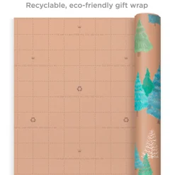 Winter Nature Kraft Prints 3-Pack Christmas Wrapping Paper, 90 sq. ft.