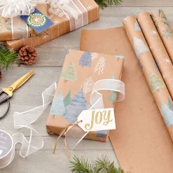 Winter Nature Kraft Prints 3-Pack Christmas Wrapping Paper, 90 sq. ft.