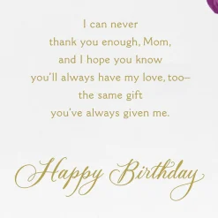 Wisdom and Love Birthday Card for Mom