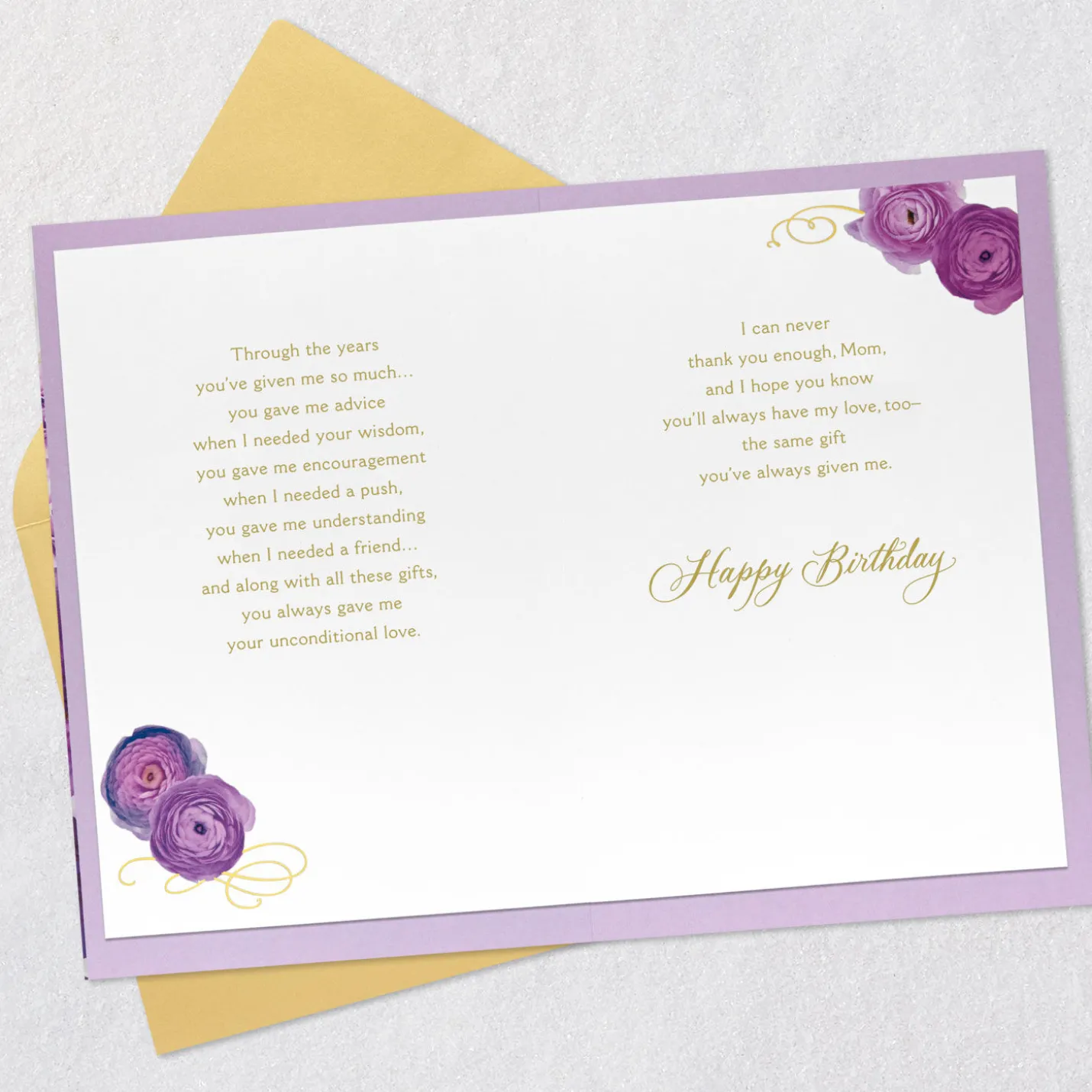 Wisdom and Love Birthday Card for Mom