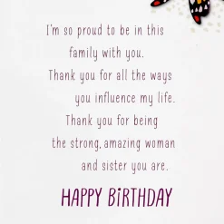 Wise and Wonderful Woman Birthday Card for Sister