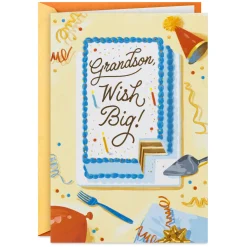 Wish Big Birthday Card for Grandson