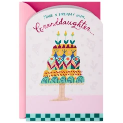 Wish Come True Birthday Card for Granddaughter