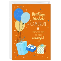 Wishes for a Wonderful Day Custom Birthday Card