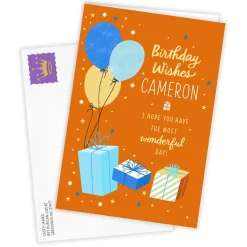 Wishes for a Wonderful Day Custom Birthday Card