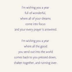 Wishes for a Year Full of Wonderful Birthday Card