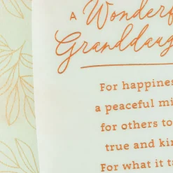 Wishes for a Wonderful Granddaughter Birthday Card