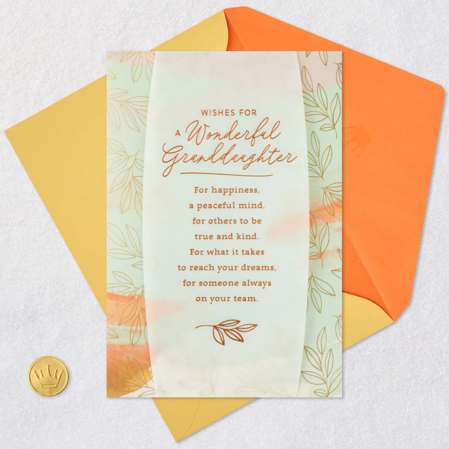 Wishes for a Wonderful Granddaughter Birthday Card