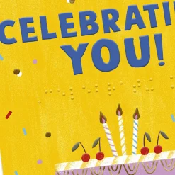 Wishing You All the Best Braille Birthday Card