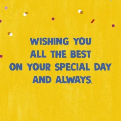 Wishing You All the Best Braille Birthday Card