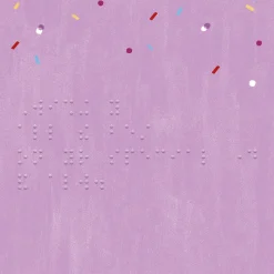 Wishing You All the Best Braille Birthday Card