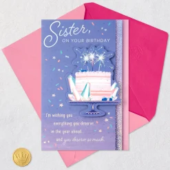 Wishing You Everything You Deserve Birthday Card for Sister