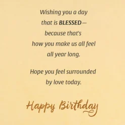 Wishing You Love, Peace, Joy Birthday Card for Mother