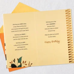 Wishing You Love, Peace, Joy Birthday Card for Mother