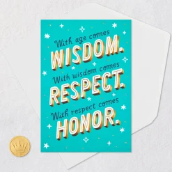 With Age Comes Wisdom Funny Birthday Card